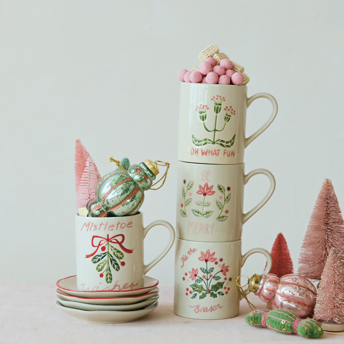 14 oz. Hand-Painted Stoneware Mug