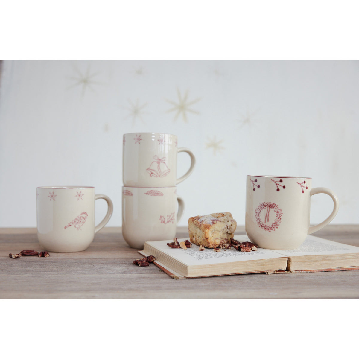 12 oz. Hand-Stamped Stoneware Mug