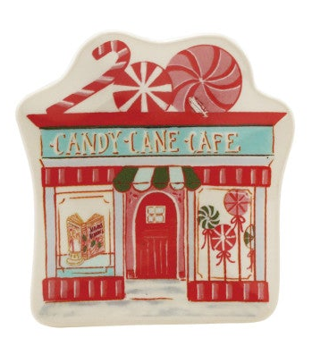 Stoneware Shaped Dish w/ Book & Holiday Shop