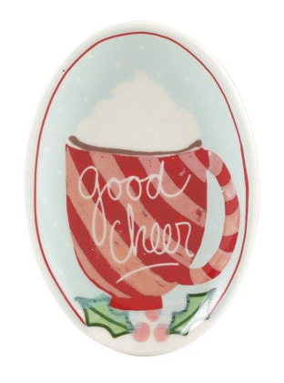 Hand-Painted Stoneware Dish