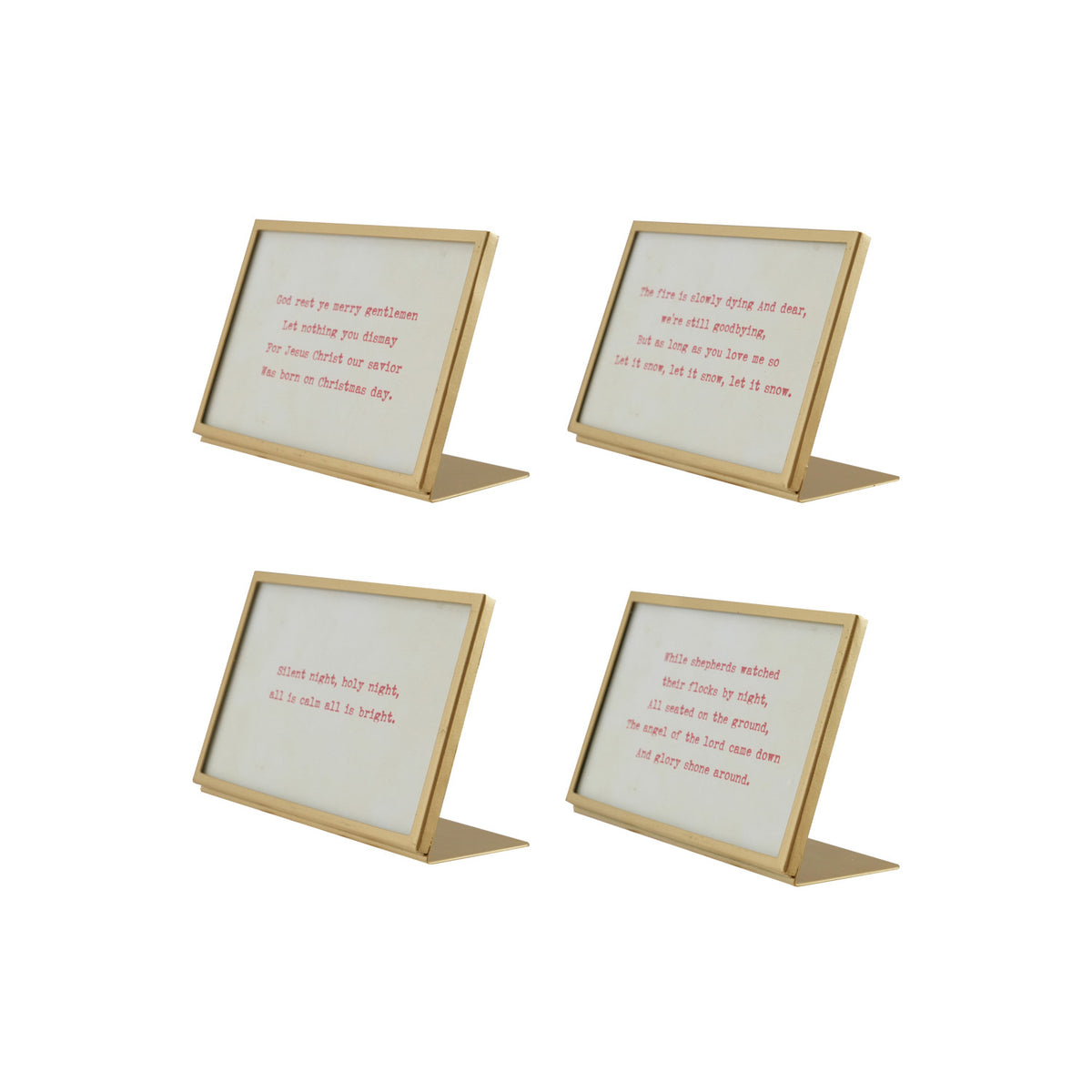 Metal & Glass Frame w/ Easel & Saying