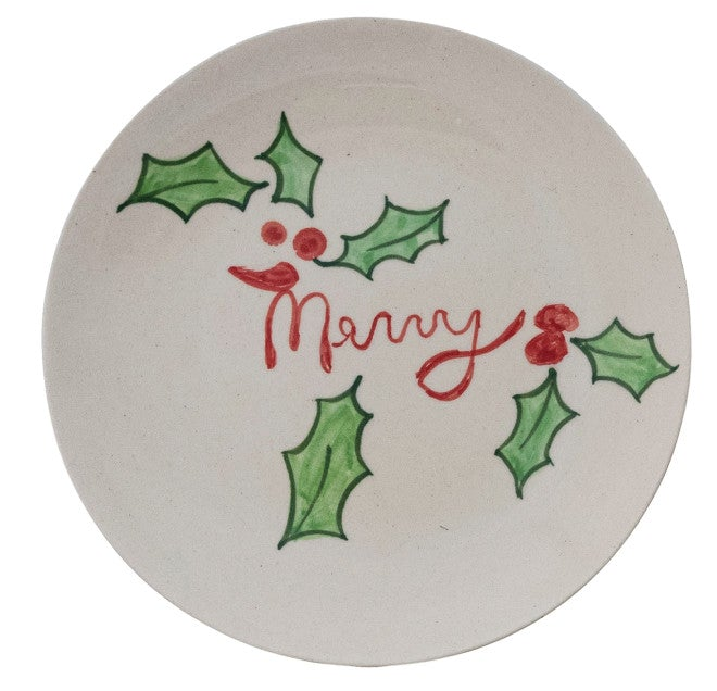 Hand-Painted Stoneware Plate