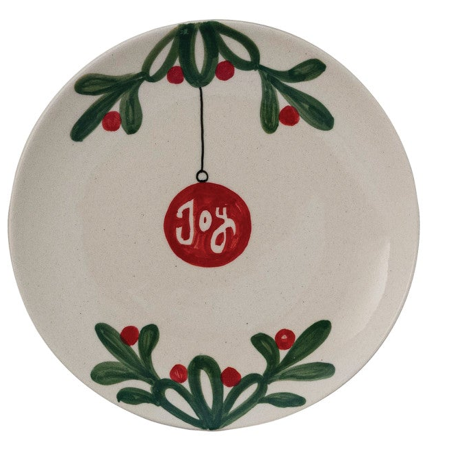 Hand-Painted Stoneware Plate