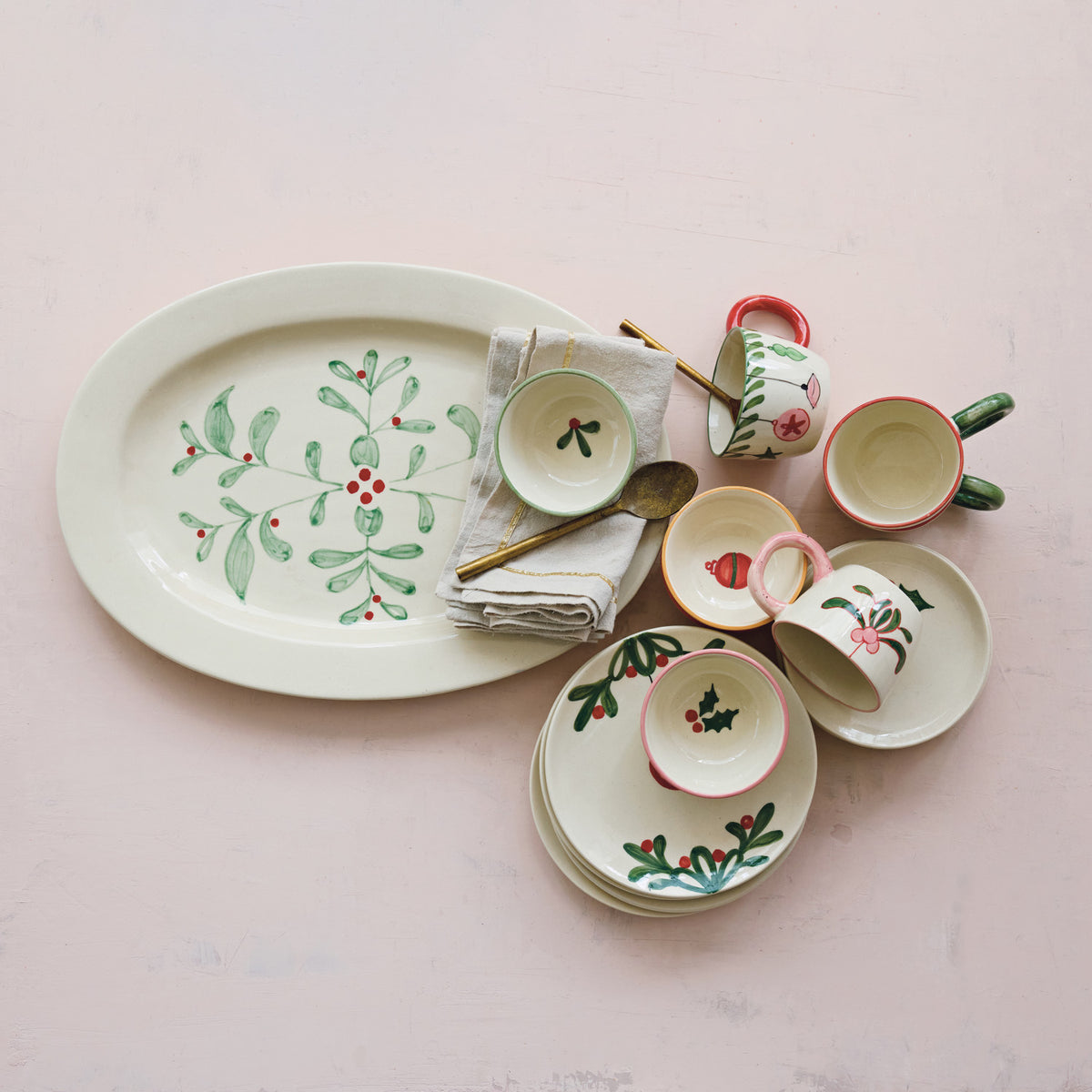 Hand-Painted Stoneware Plate