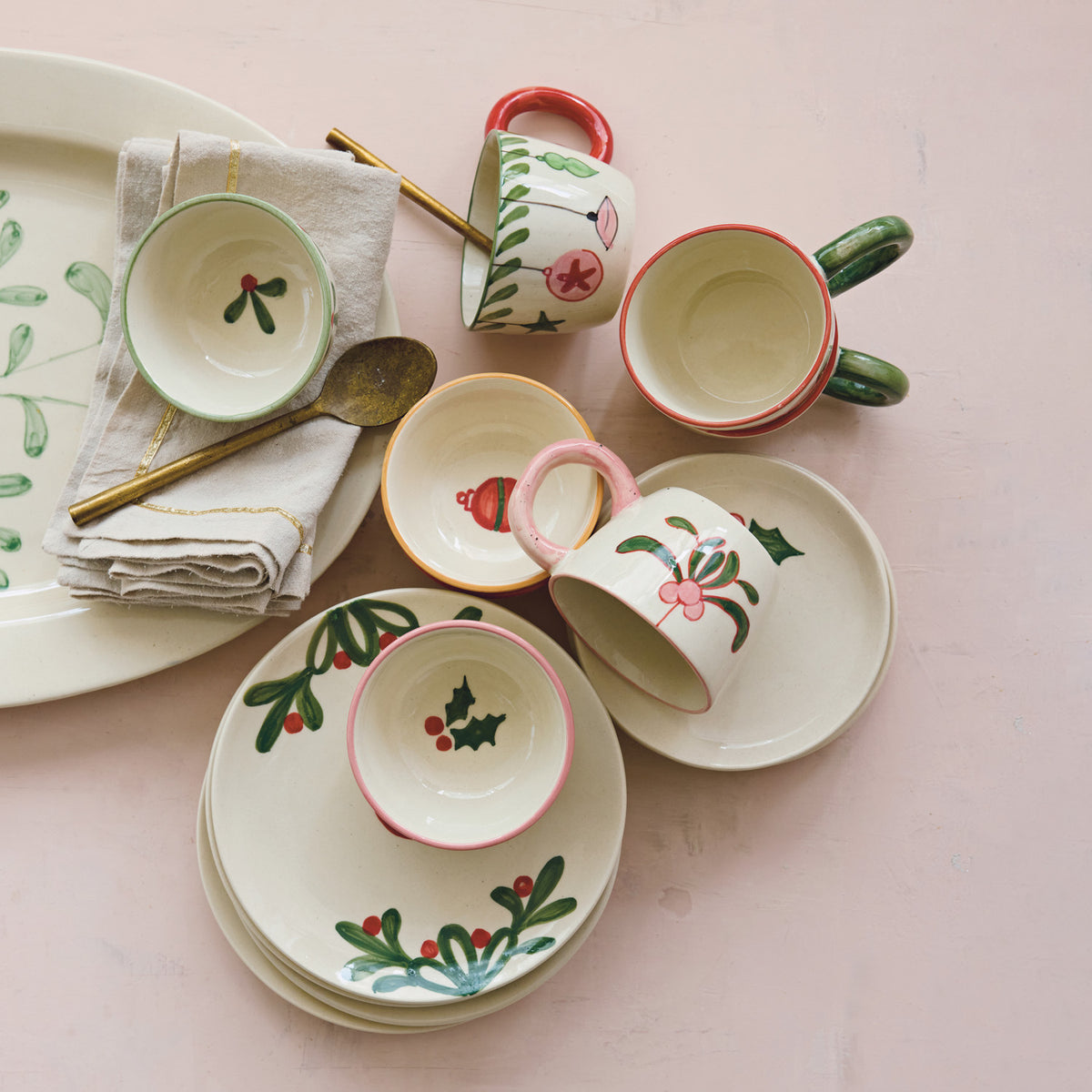 Hand-Painted Stoneware Plate