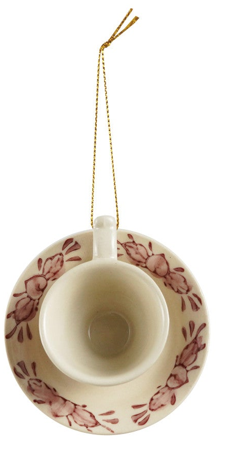 Stoneware Teapot & Teacup Ornament