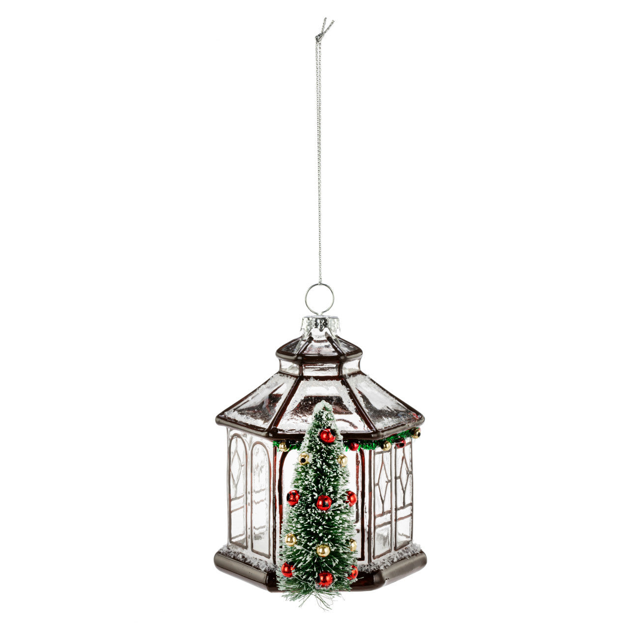 Glass Cardinal Gazebo Ornament