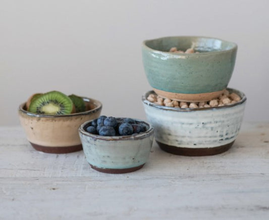 Stoneware Bowls with Glaze