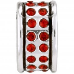 ABC's Stone Spacer Silver/Red