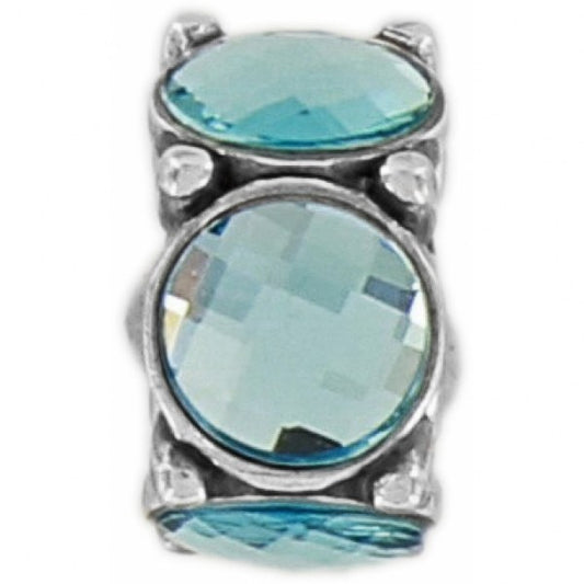 SIL/AQUA ROUNDABOUT BEAD