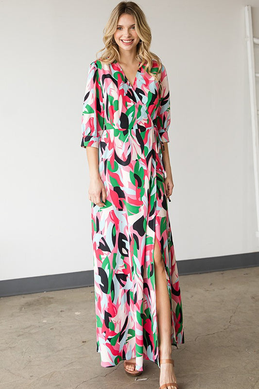 Multicolor Abstract Dress