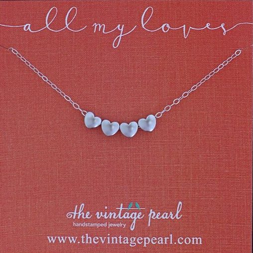 All My Loves Necklace: 4 Heart