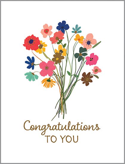 Congratulations Greeting Card - Little Flower Bouquet