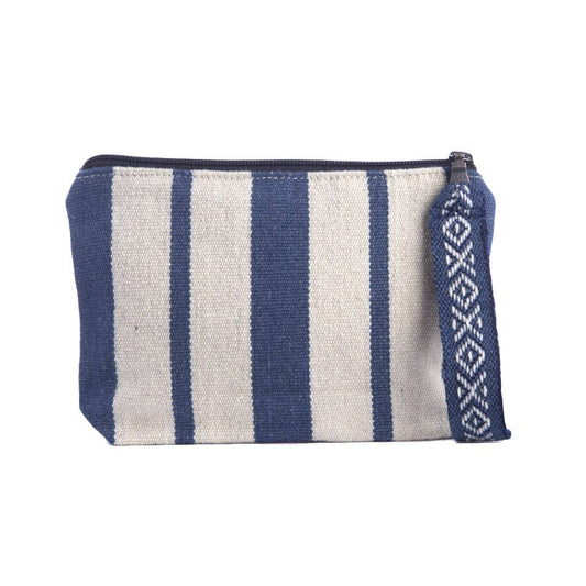 Makeup Pouch in Bolivian Wool | Azure