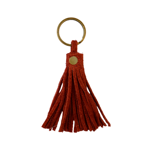 Tassel Keychain | Rust Red