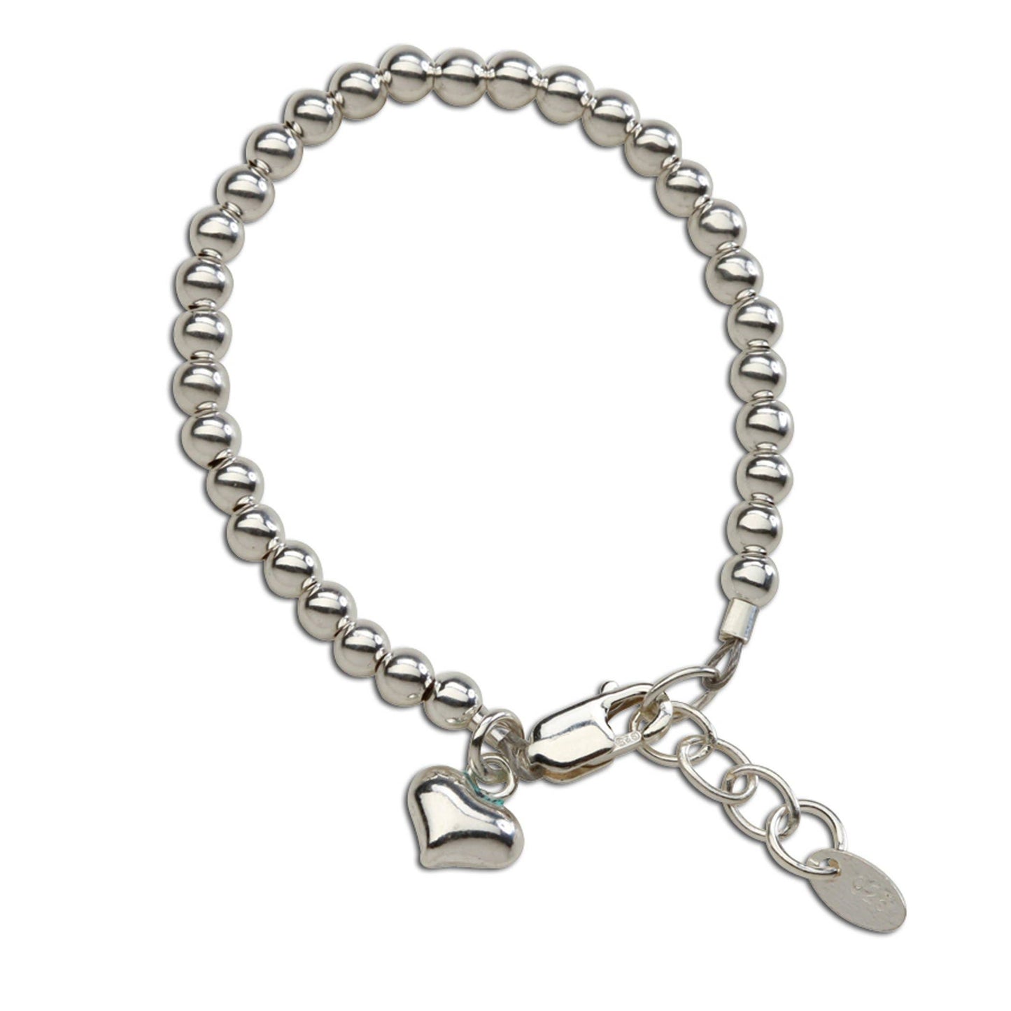 Child's Sterling Silver Heart Bracelet