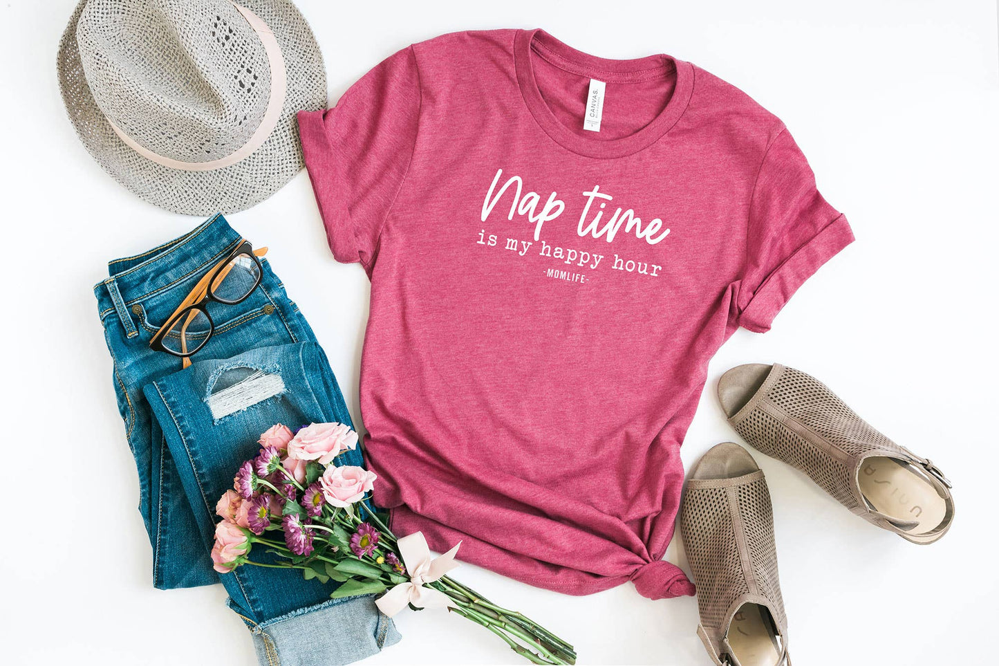 Nap Time Is My Happy Hour Short Sleeve Graphic Tee