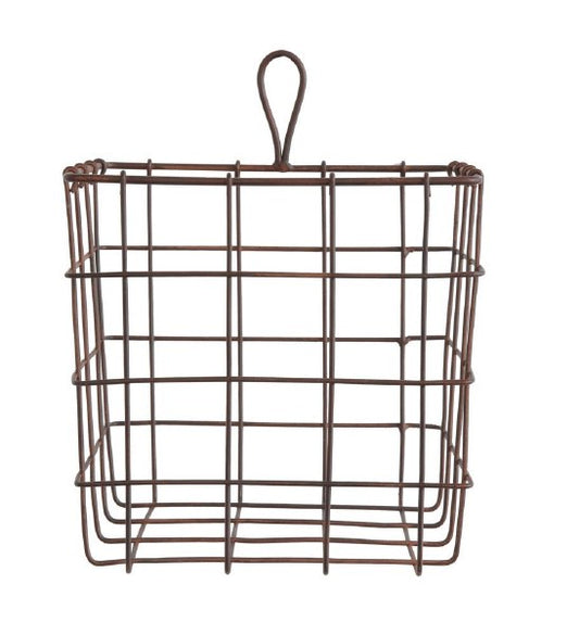 9" Square Metal Wire Basket