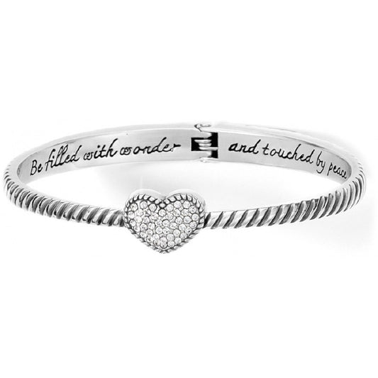 Celestia Heart Hinged Bangle