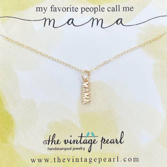 My Favorite People Call Me MAMA Necklace (gold)