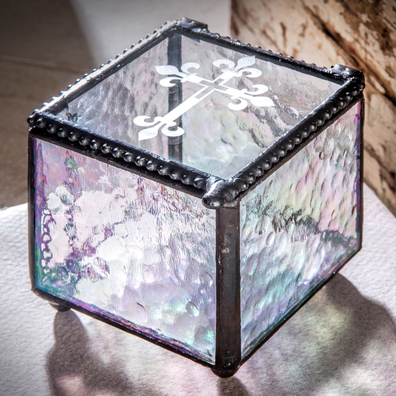 Glass Box | Iridized with Cross