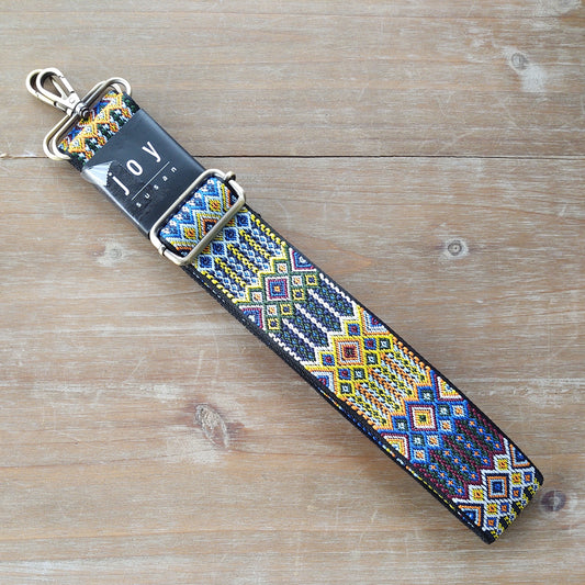 2" Multi Diamond Embroidered Guitar Strap