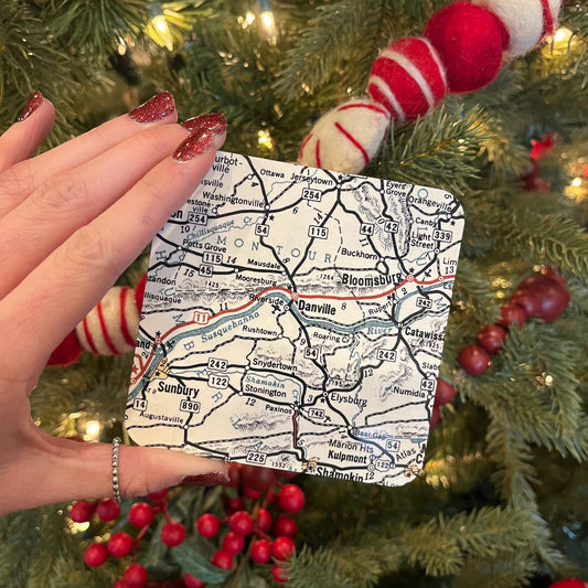 Danville Map Coaster