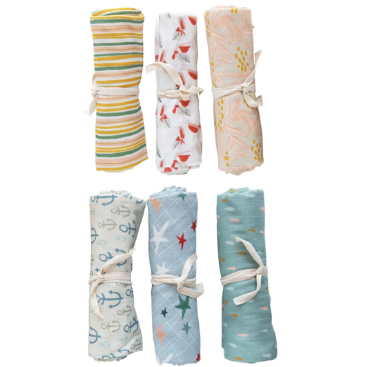 Cotton Print Baby Swaddle