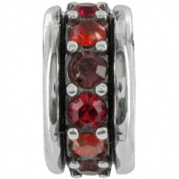 Silver/Red Crystal Voyage Spacer