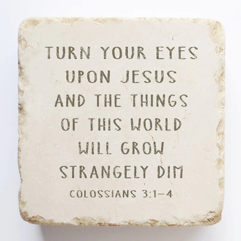 Scripture Stone Small Block : Colossians 3:1-4