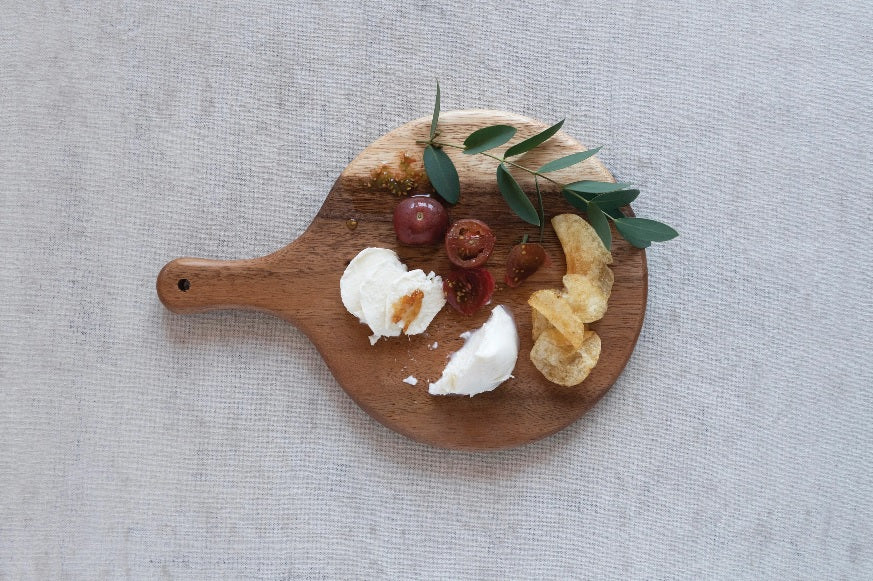 Suar Wood Cheese/Cutting Board with Handle