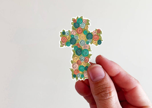 Sticker | Floral Cross