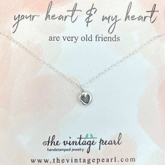 Your Heart & My Heart Necklace (sterling silver)