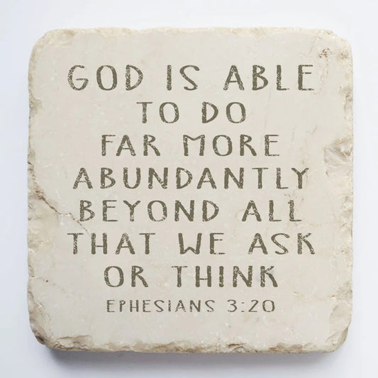 Scripture Stone Small Block: Ephesians 3:20