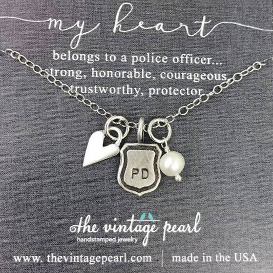 My Heart Belongs to a Policeman Necklace