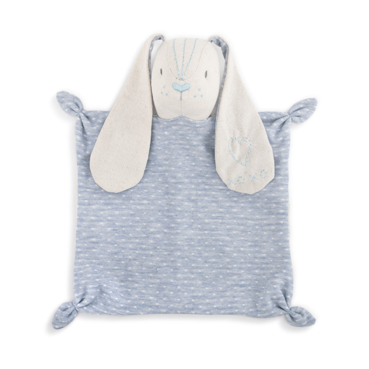 Linen Blankie - Blue Bunny