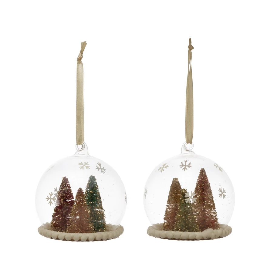 Glass Globe Ornament with Trees