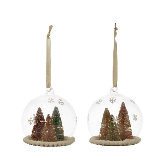 Glass Globe Ornament with Trees