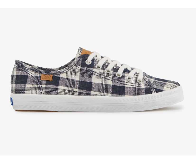 Kickstart Linen Navy Plaid