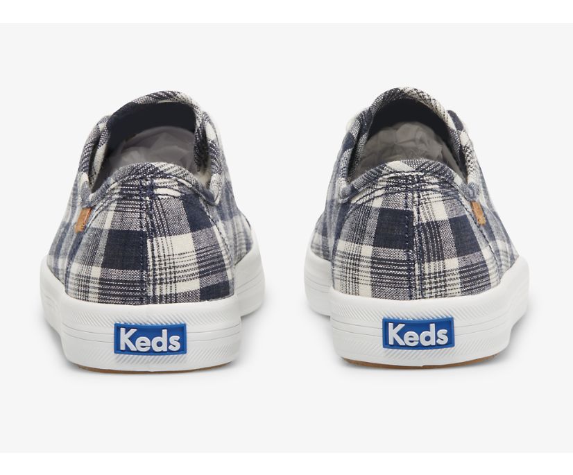 Kickstart Linen Navy Plaid