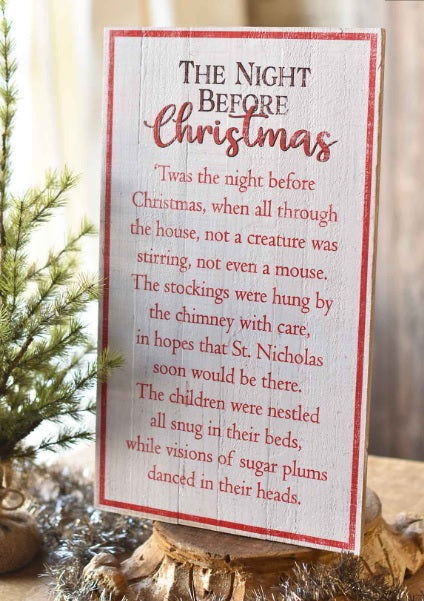 Night Before Christmas Plaque