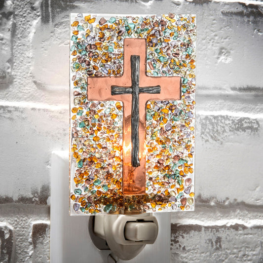 Glass Cross Night Light