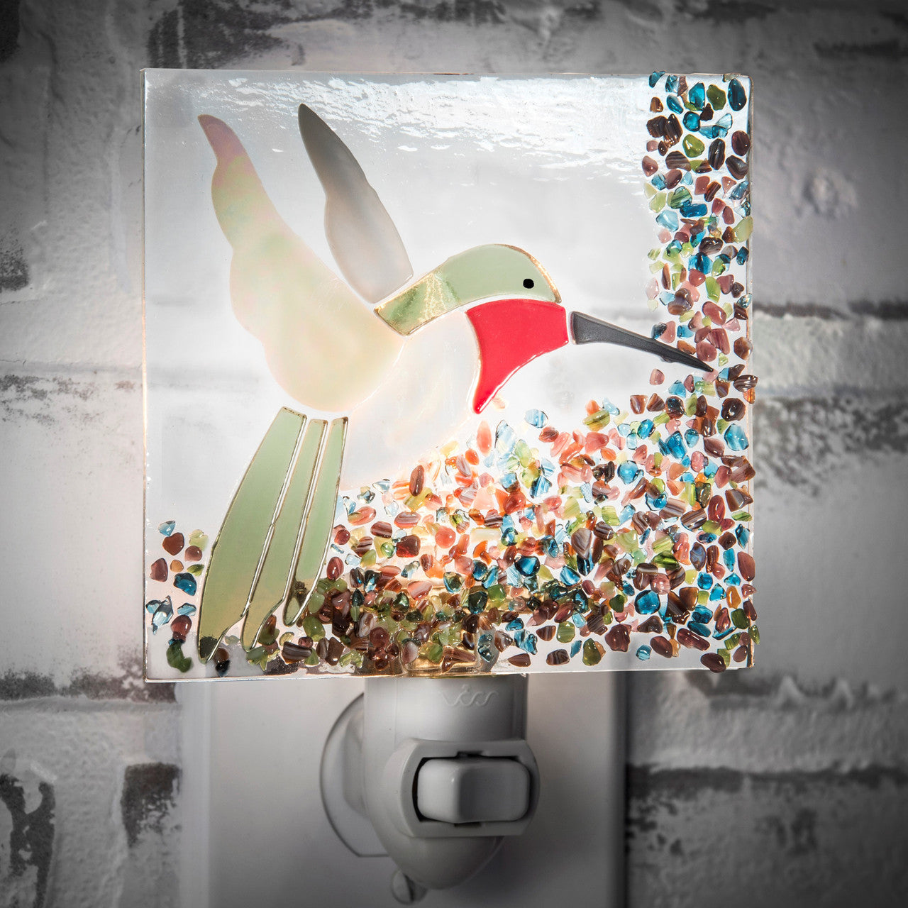 Glass Night Light | Hummingbird