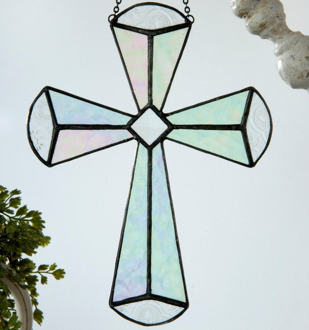 Glass Ornament | Beveled Cross