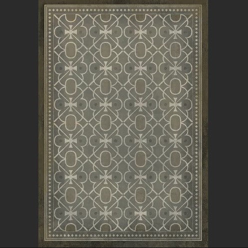 Vintage Vinyl Floorcloth | Pattern 5 River Thames | 38x56