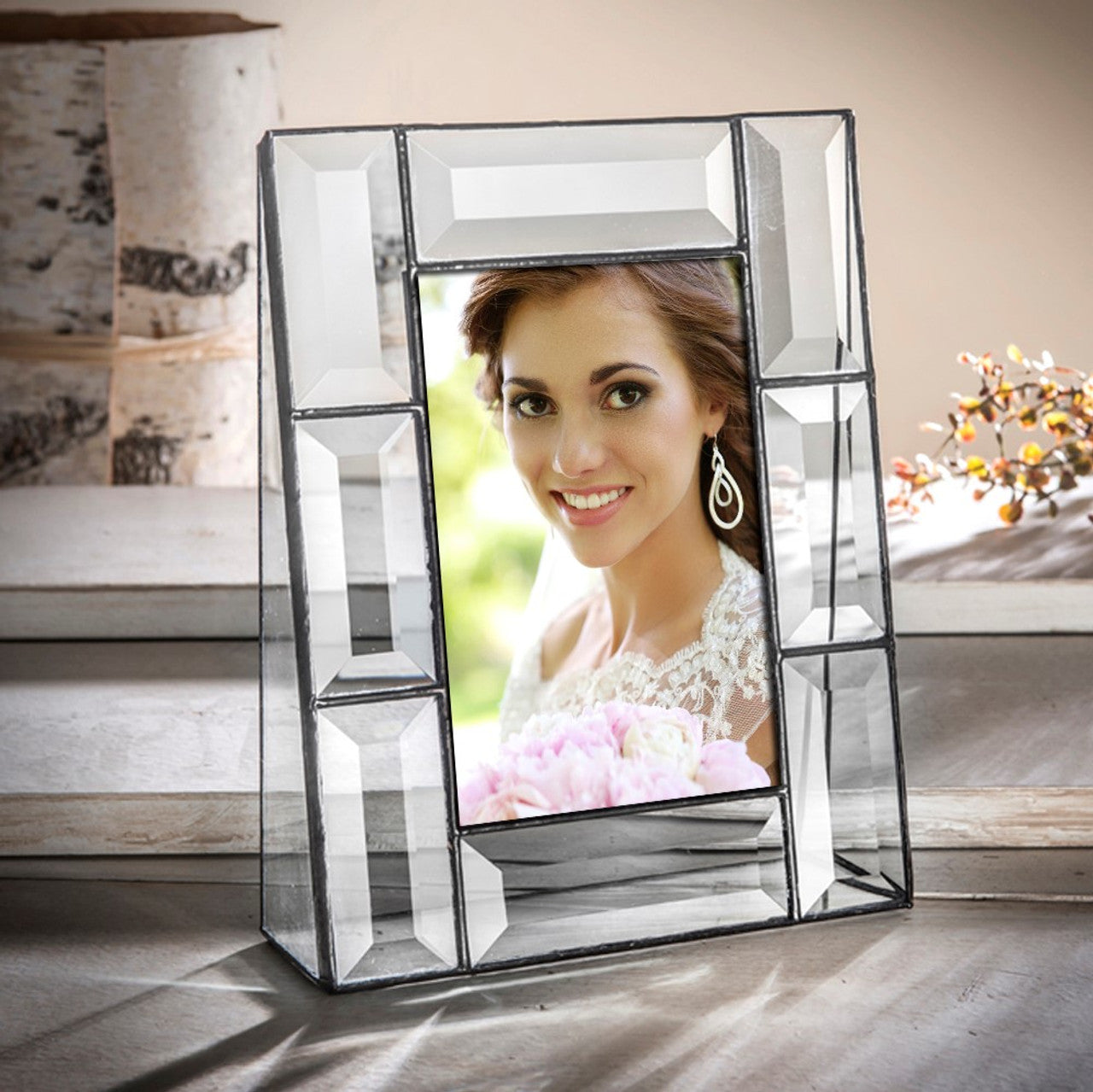 Beveled Glass Picture Frame | 4x6 Vertical