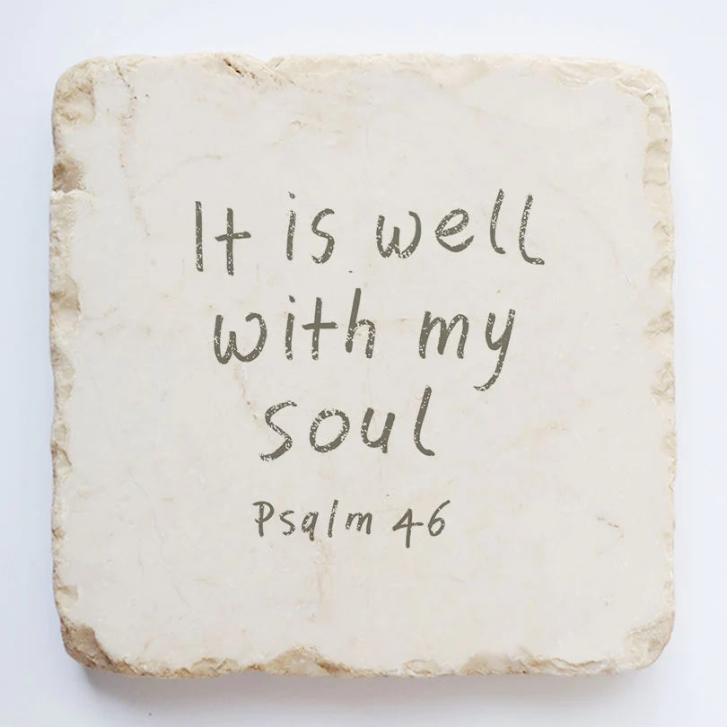 Scripture Stone Small Block : Psalm 46