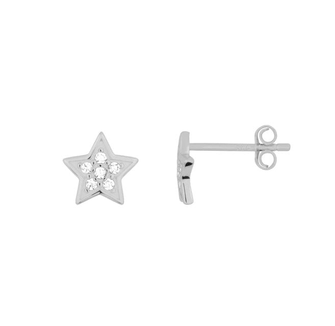 Starry Eyed Studs Silver