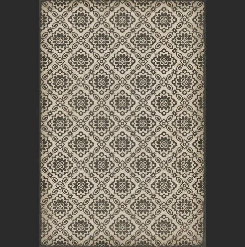 Vintage Vinyl Floorcloth | Williamsburg - Bookbinder - Davis | 20x30